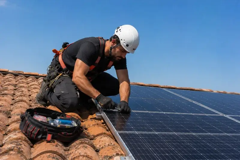Maintenance et monitoring de panneaux solaires à Arbérats-Sillègue